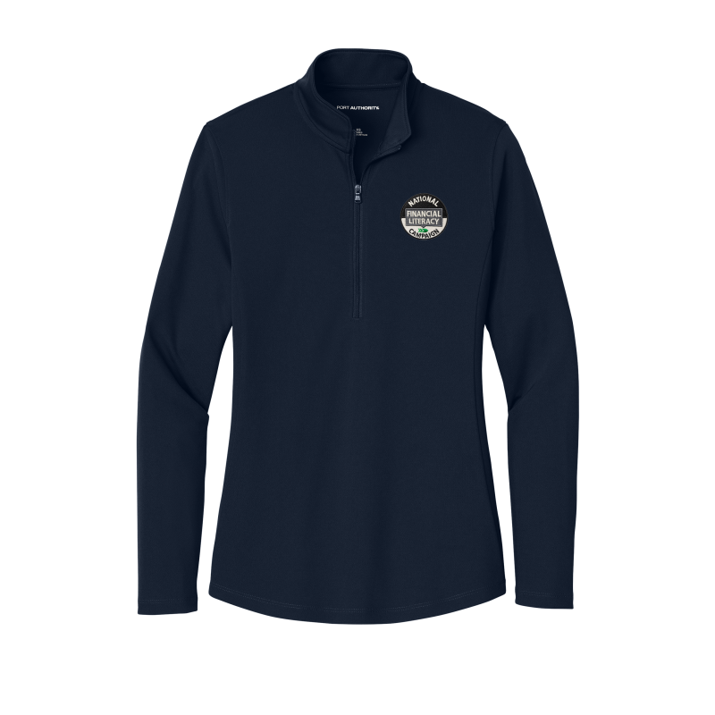 River Blue Navy Women's WSB National Financial Literacy Campaign 1/4 Zip
