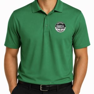 Green Men's WSB National Financial Literacy Campaign Polo